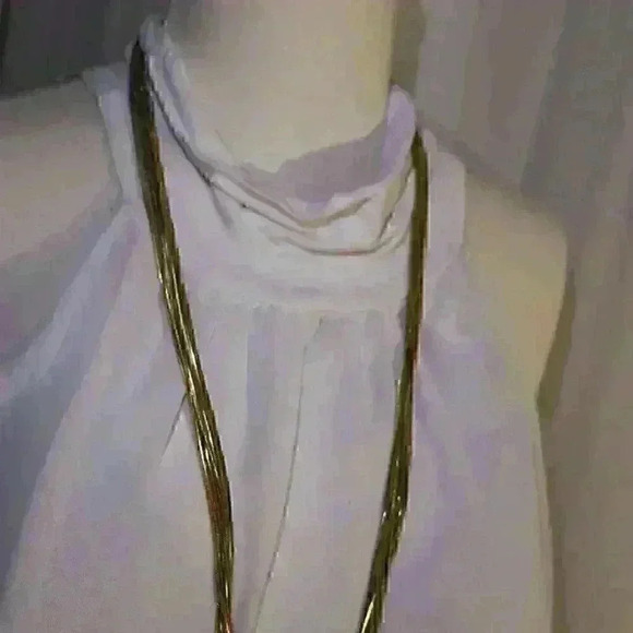 Unbranded 32" Gold Tone 14 Strand Necklace - Picture 3 of 7